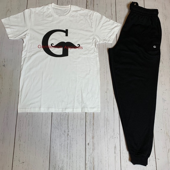 Gentleman T-Shirt - G Style Logo w/ Black Joggers - Picture 1 of 1
